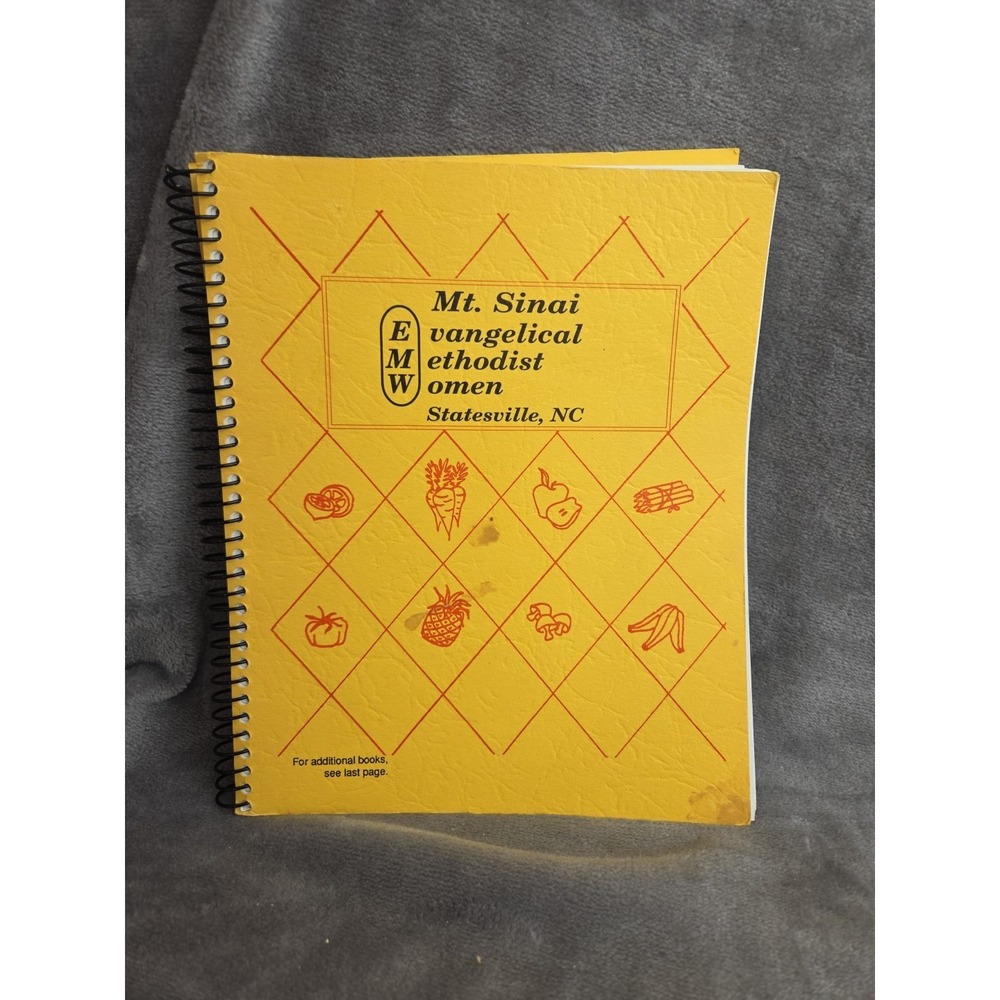 Mt. Sinai Evangelical Methodist Women Cookbook Statesville, NC Recipe Book Local